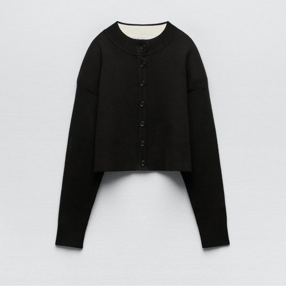 Zara shoulder pad knit cardigan - Picture 13 of 15